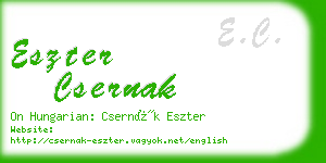 eszter csernak business card